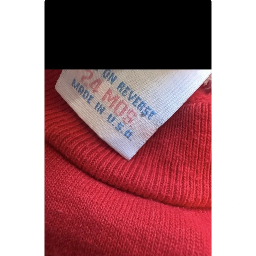 Vtg 90s Baby B'Gosh Oshkosh Sweatshirt Size 24 Months Red USA Teddy Bear
